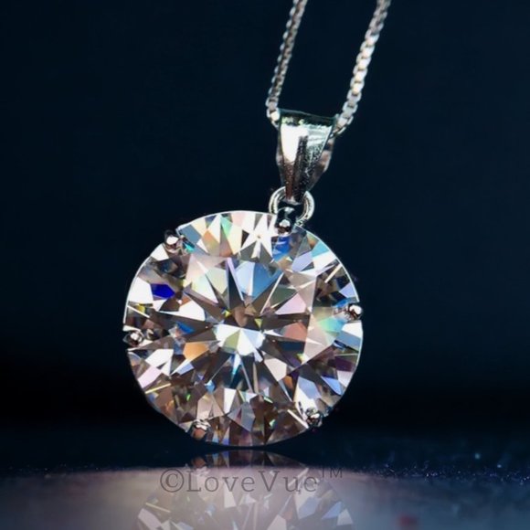 Certified 10ct. t.w. Diamond Solitaire Brilliant Cut Necklace - Picture 3 of 14